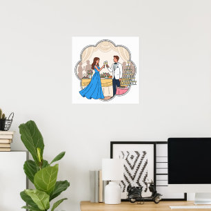 Nyckfull Bröllops Toast Konsttryck - Romantisk Poster