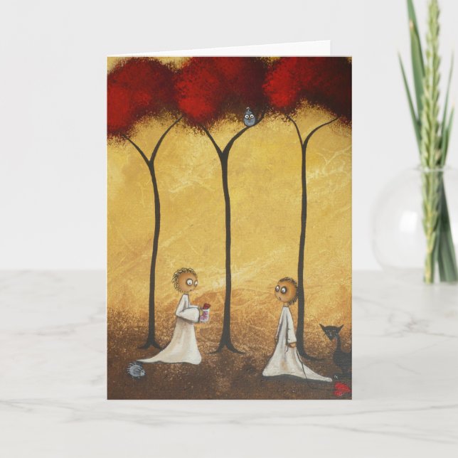 Nyckfull burk för hälsningkort av hjärtor kort (Framsida)