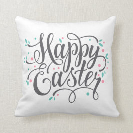 Nyckfull dekorativ kudde för glad påskCalligraphy