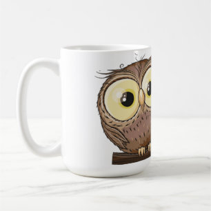 Nyckfull dubbeluggla kaffemugg - Förtrollad skog