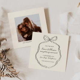 Nyckfull Excentrisk Handskriven Båge Bröllop Spara Datumet