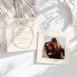 Nyckfull Excentrisk Handskriven Båge Bröllop Spara Datumet