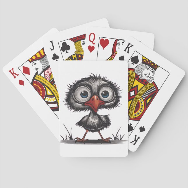 Nyckfull fågel casinokort (Baksidan)