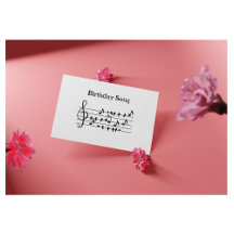 Nyckfull Fågel Sång Musik Födelsedagskort