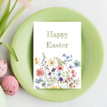 Nyckfull Färgrik Vildblomma Blomning Glad Påsk