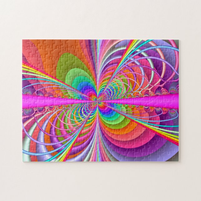 Nyckfull fjäril - Fractalkonst Pussel (Horisontell)