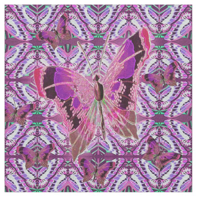 Nyckfull fjäril tyg (Närbild)