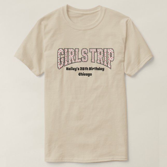 Nyckfull FLIKRESAN Röda Körsbär Universitetsbokstä T Shirt (Design framsida)