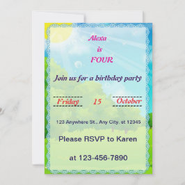 nyckfull födelsedagsinbjudan för trollsländor inbjudningar