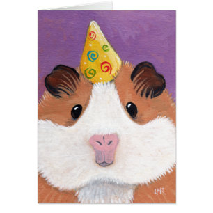Nyckfull försökskanin i en partyhattillustration hälsningskort