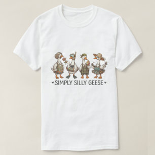 Nyckfull gås sommarfest Vintageillustration T Shirt