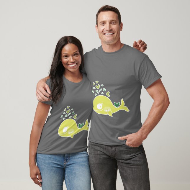 Nyckfull Grön Dräktig Val Med TvillingBabies Tröja (Unisex)