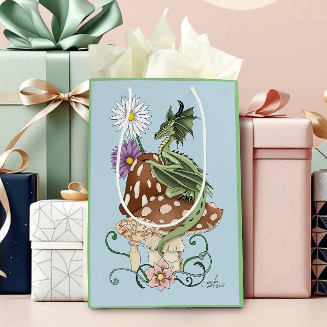 Nyckfull Grön Fantasi Drak Svamp Blommor (Skapare uppladdad)