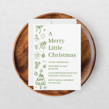 Nyckfull Handritad Klotter Grön