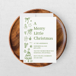 Nyckfull Handritad Klotter Grön