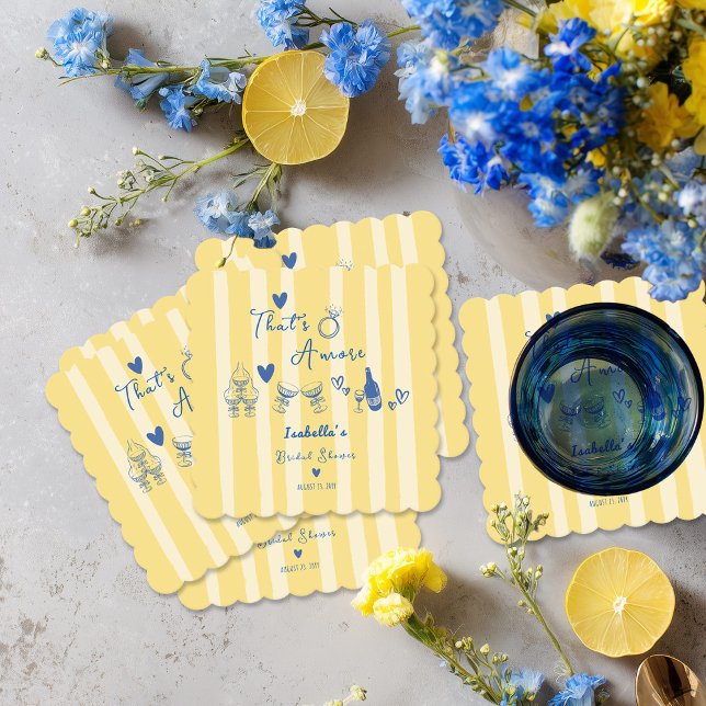 Nyckfull handritad That's amore Bröllopsdusch Underlägg Papper (Skapare uppladdad)