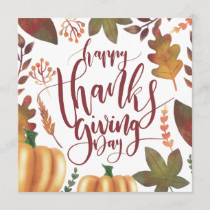 Nyckfull inbjudan för happy thanksgivingdag