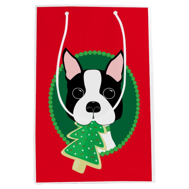Nyckfull jul för Boston Terrier (Framsidan)