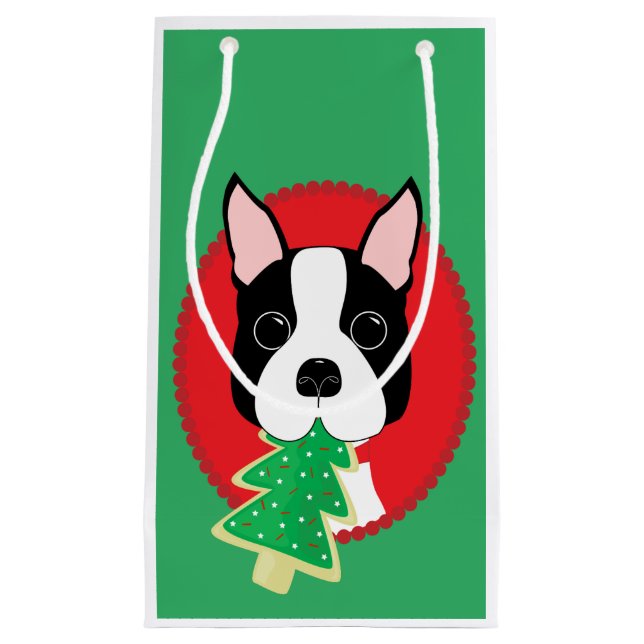 Nyckfull jul för Boston Terrier (Framsidan)