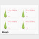 Nyckfull juletiketter rektangulärt klistermärke (Sheet)