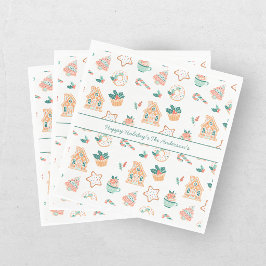 Nyckfull julfirande fest pappersservett