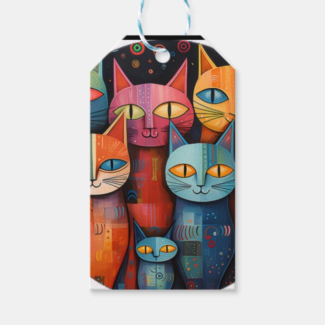Nyckfull Katt Presentetikett (Framsidan)
