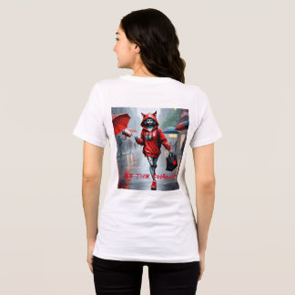Nyckfull Katt Regn Spring Dam Bella+Canvas Ful T Shirt
