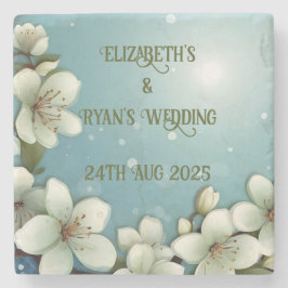 Nyckfull körsbärsblomma med gnistrande detaljer stenunderlägg