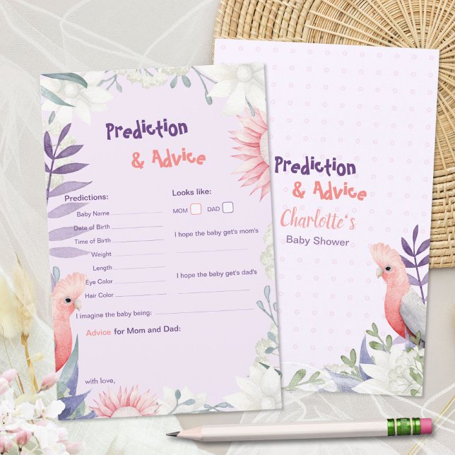Nyckfull Lavendel Baby Shower Gissningslek (Enchanted Lavender Baby Shower Prediction Advice ©Susanne Sachers - Sunny Mind 🌞)