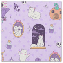 nyckfull lila halloween kuslig spök skrämmande kat
