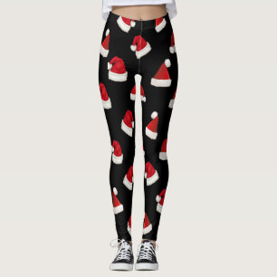 Nyckfull moderiktig helgdag för julSanta hatt Leggings