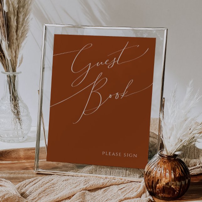 Nyckfull Öken | Terrakotta Gästbokskylt Poster (Skapare uppladdad)