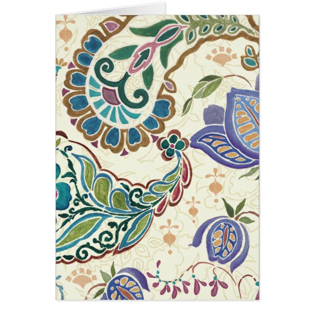 Nyckfull påfågel hälsningskort (Framsidan)