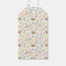 Nyckfull Påskhare i Pastell & Blommigt Mönster
