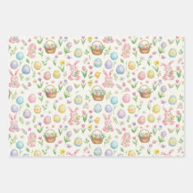 Nyckfull Påskhare i Pastell & Blommönster