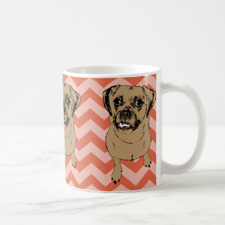 Nyckfull Puggle Monochromatic orange sparremugg Kaffemugg