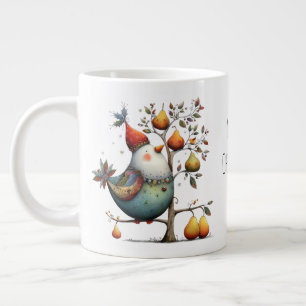 Nyckfull Rapphöna i ett Päronträd Jul Jumbo Mugg