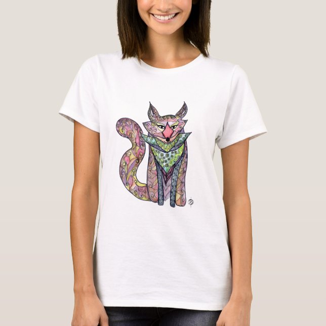 Nyckfull rävanpassningsbarutslagsplats tee shirt (Framsida)