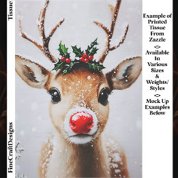 Nyckfull Ren Rudolph Röd Nosa EJ2 Decoupage