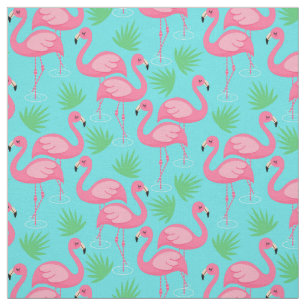 Nyckfull rosa Flamingo för tropiskt Tyg