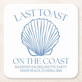 Nyckfull sista skål på kusten underlägg papper kvadrat