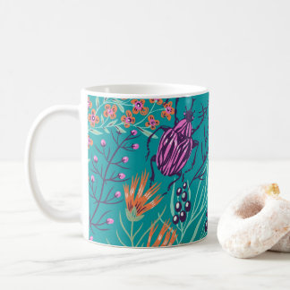 Nyckfull skalbagge & Vildblomma Botanisk Kaffemugg