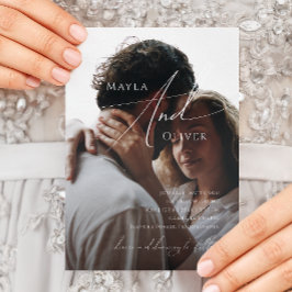 Nyckfull Skrift | Svart Ledig Foto Bröllop Inbjudningar