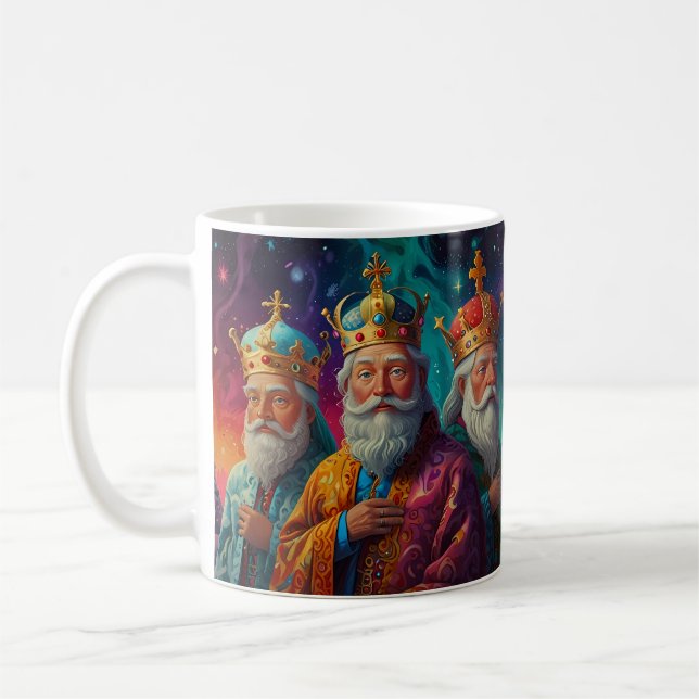 Nyckfull Snöman Julkonst Kaffemugg (Vänster)