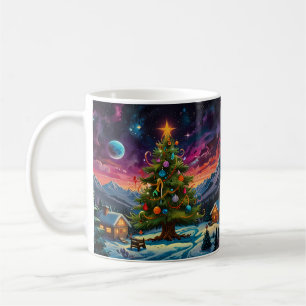 Nyckfull Snöman Julkonst Kaffemugg