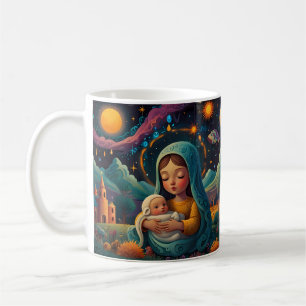 Nyckfull Snöman Julkonst Kaffemugg