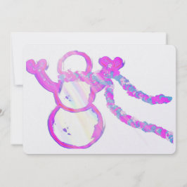 Nyckfull snöman julkort