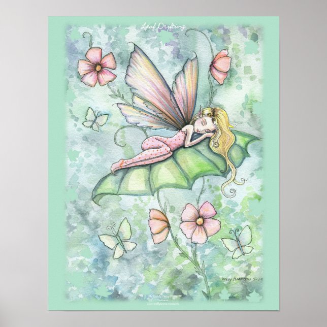 Nyckfull Sövande Blomfair sömn Poster Art (Framsidan)