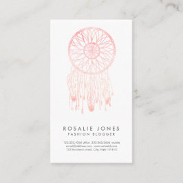 Nyckfull stoppare för korallvattenfärgdröm visitkort