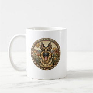 Nyckfull Vaktande Hund: Tysk Schäferhund Naiv Kons Kaffemugg